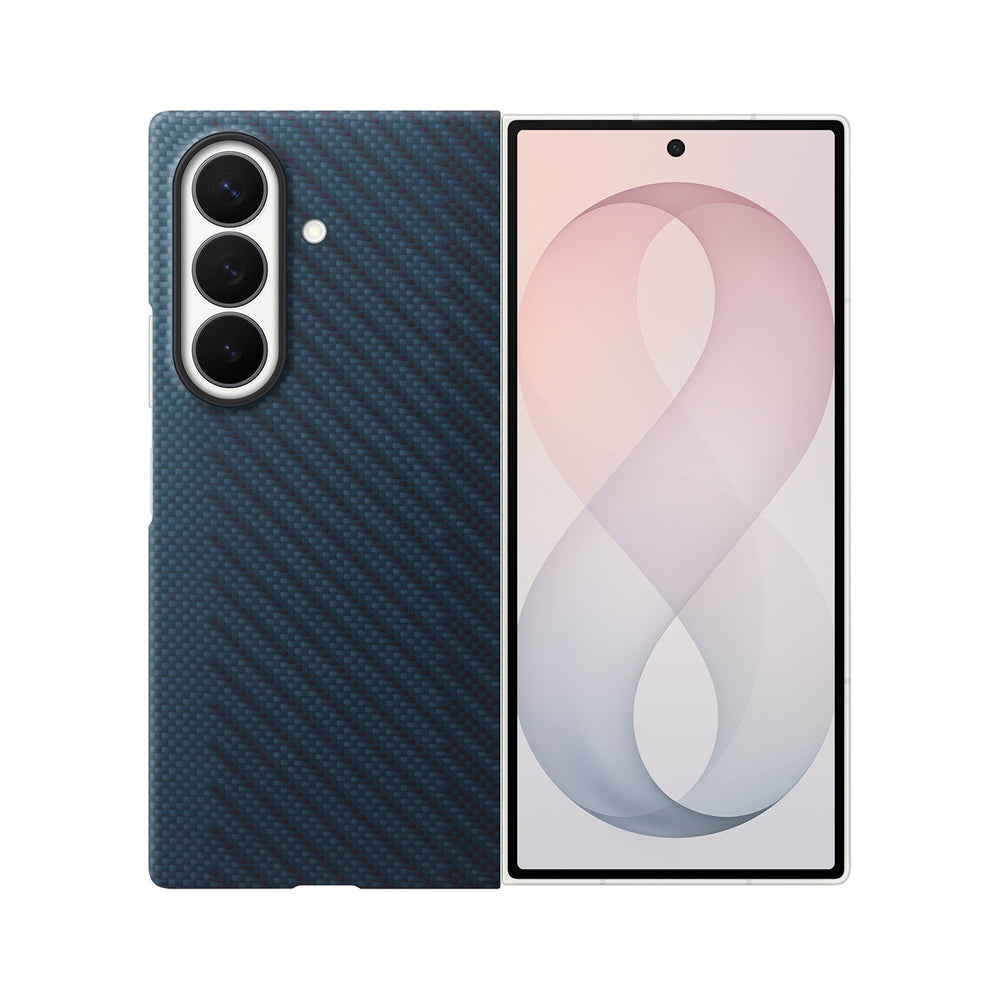 Samsung Carbon Magnet Case for Samsung Galaxy Z Fold 8 Ultra compatible with MagSafe + 2 anti-reflective films - navy blue_0