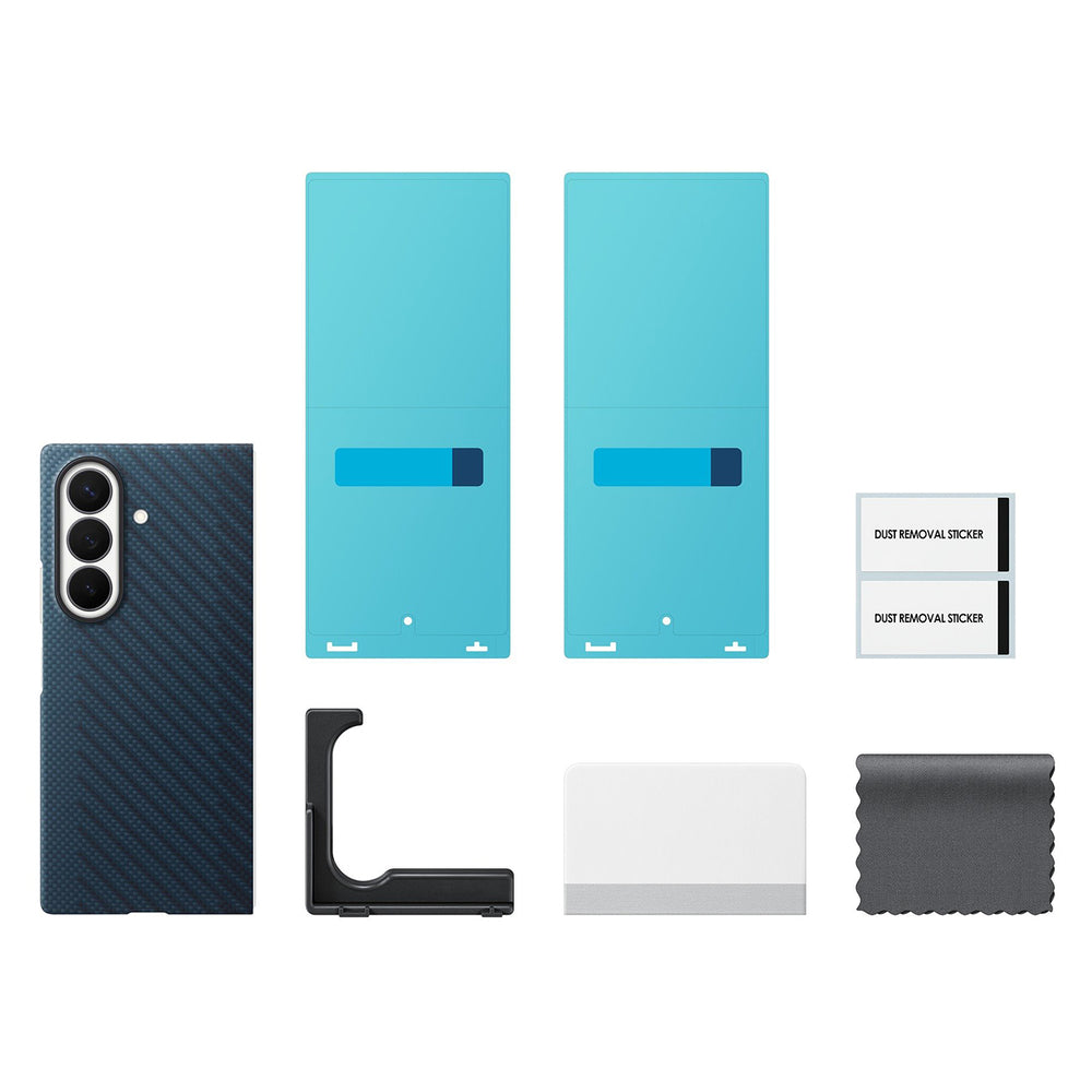 Samsung Carbon Magnet Case for Samsung Galaxy Z Fold 8 Ultra compatible with MagSafe + 2 anti-reflective films - navy blue_4