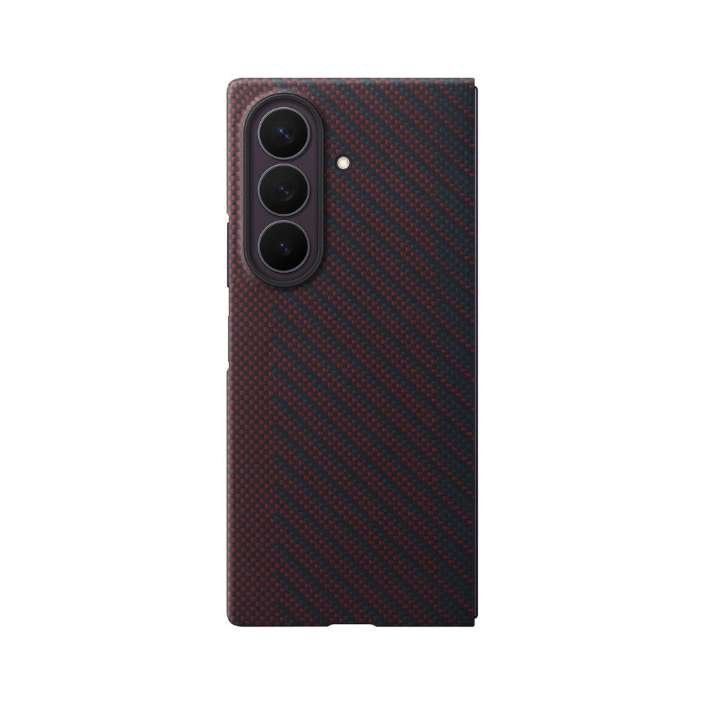 Samsung Carbon Magnet Case for Samsung Galaxy Z Fold 8 Ultra compatible with MagSafe + 2 anti-reflective films - red_2