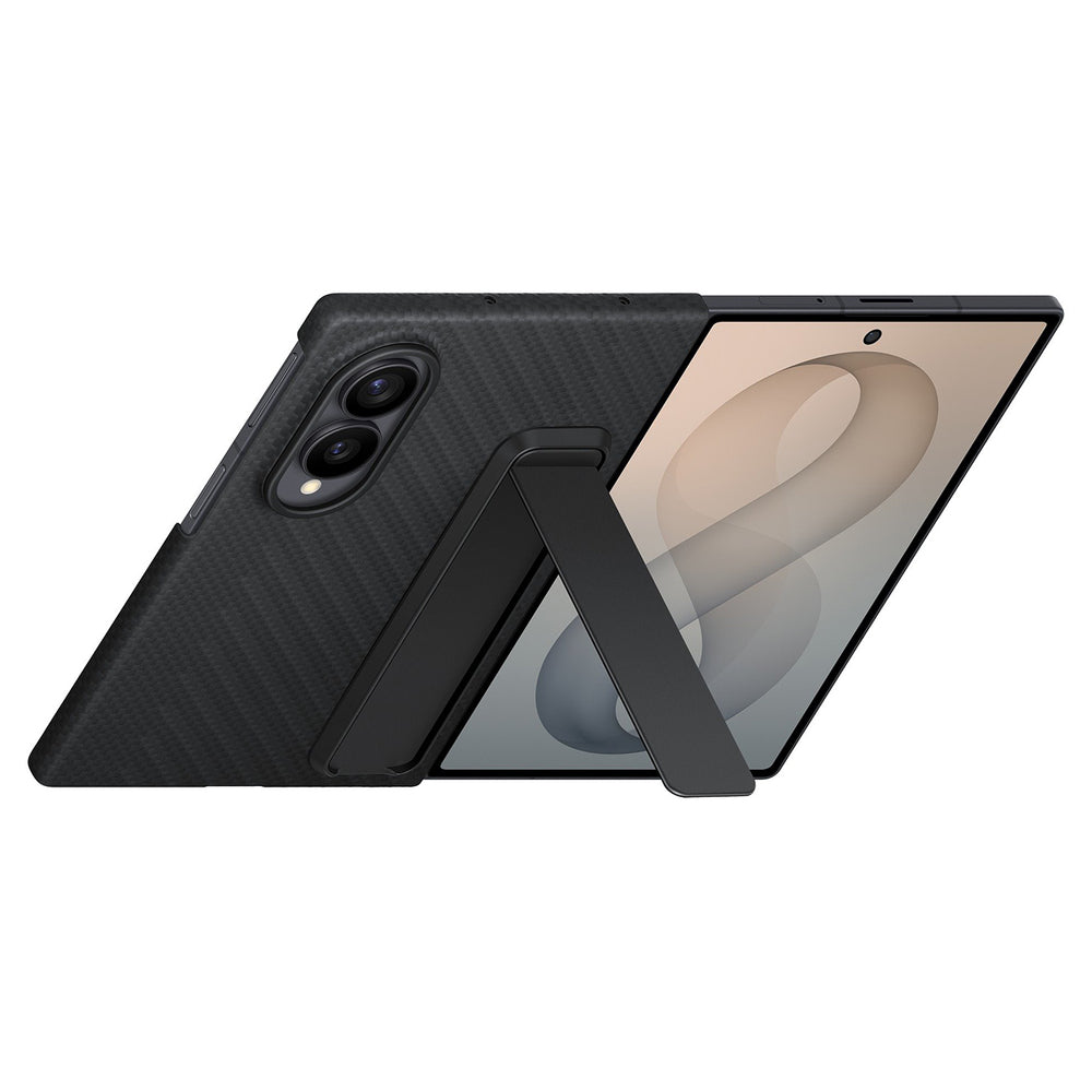 Samsung Carbon Standing Case EF-XF971SBE for Samsung Galaxy Z Fold 8 with stand + 2 anti-reflective films - black_2