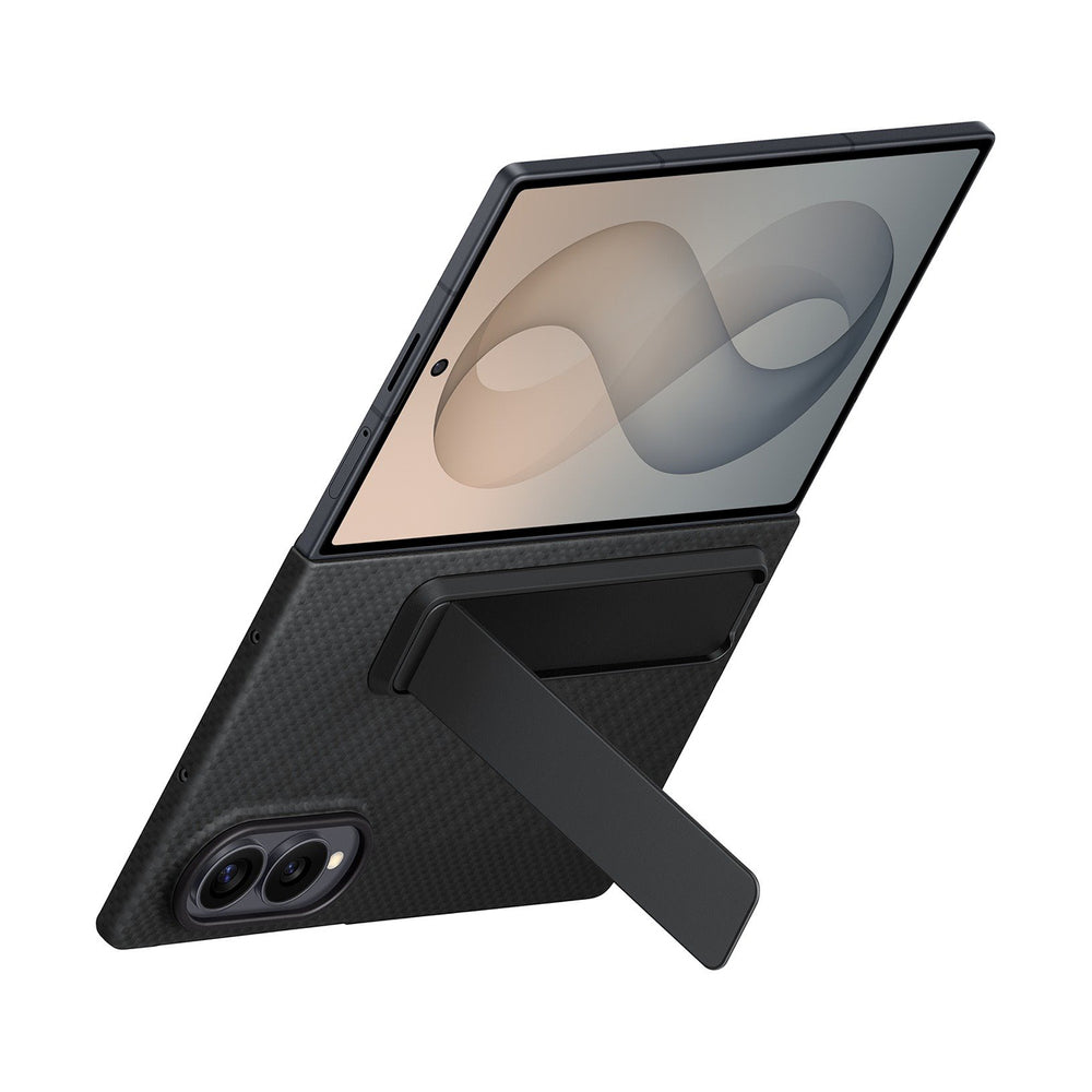 Samsung Carbon Standing Case EF-XF971SBE for Samsung Galaxy Z Fold 8 with stand + 2 anti-reflective films - black_3