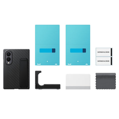 Samsung Carbon Standing Case EF-XF971SBE for Samsung Galaxy Z Fold 8 with stand + 2 anti-reflective films - black_5