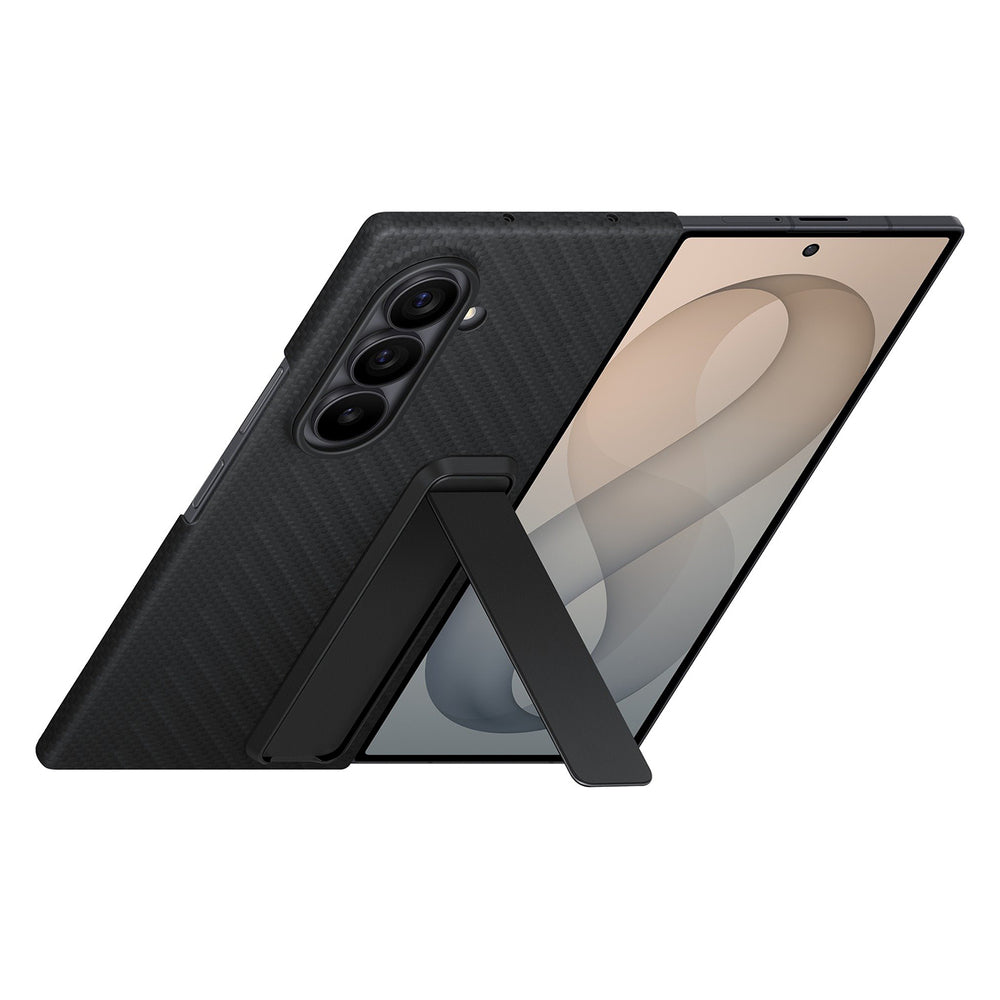 Samsung Carbon Standing Case EF-XF971SBE for Samsung Galaxy Z Fold 8 Ultra with stand + 2 anti-reflective films - black_2