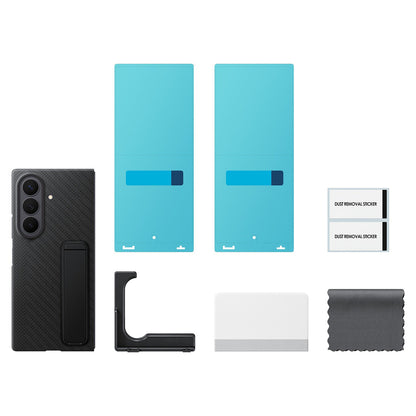 Samsung Carbon Standing Case EF-XF971SBE for Samsung Galaxy Z Fold 8 Ultra with stand + 2 anti-reflective films - black_5