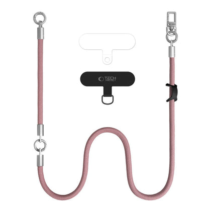 Tech-Protect C10S Crossbody Phone Lanyard (114 cm) + Wrist Strap (31 cm) - Pink Titanium_1