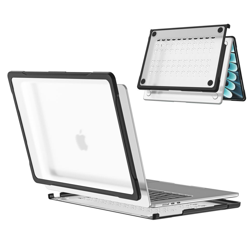 Tech-Protect Velar Case for MacBook Air 15" 2023 / 2024 / 2025 / 2026 - Transparent Black_4