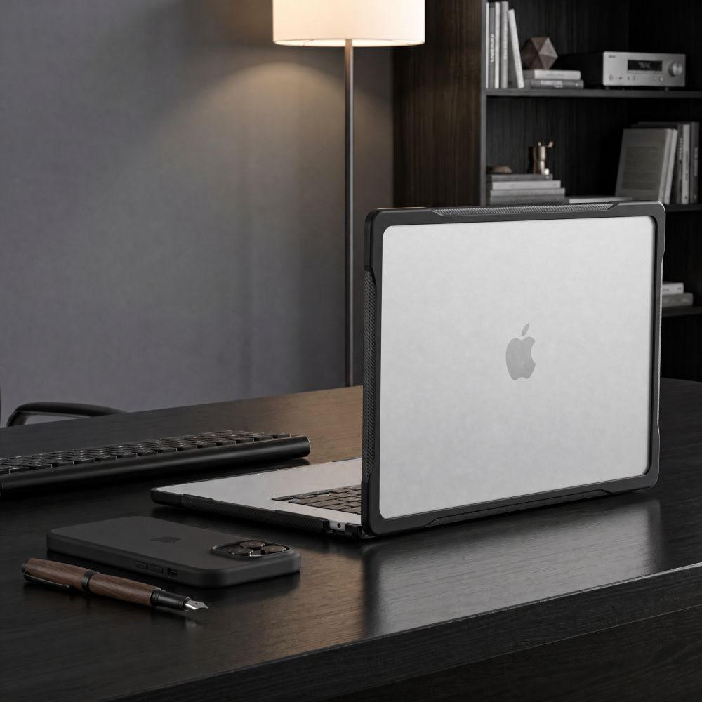 Tech-Protect Velar Case for MacBook Air 15" 2023 / 2024 / 2025 / 2026 - Transparent Black_6