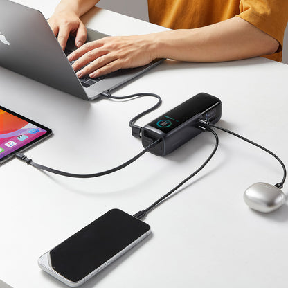 Joyroom PODIX PR70 25000mAh Power Bank up to 240W with Two Built-in USB-C Cables and Two TFT Screens - Gray_10