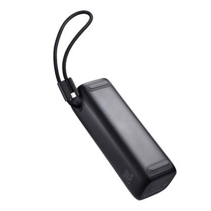 Joyroom PODIX PR70 25000mAh Power Bank up to 240W with Two Built-in USB-C Cables and Two TFT Screens - Gray_1