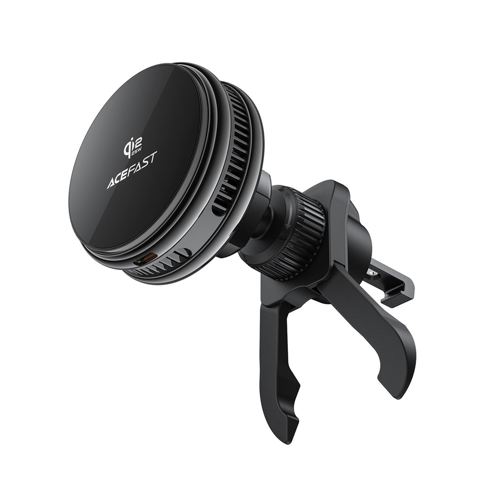 Acefast D66 Magnetic Car Air Vent Mount with Qi2 25W Wireless Charging and Cooling - Black_0
