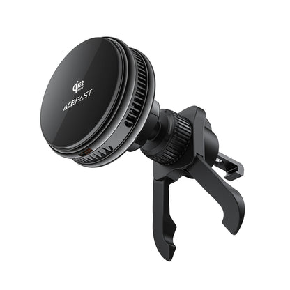 Acefast D66 Magnetic Car Air Vent Mount with Qi2 25W Wireless Charging and Cooling - Black_0