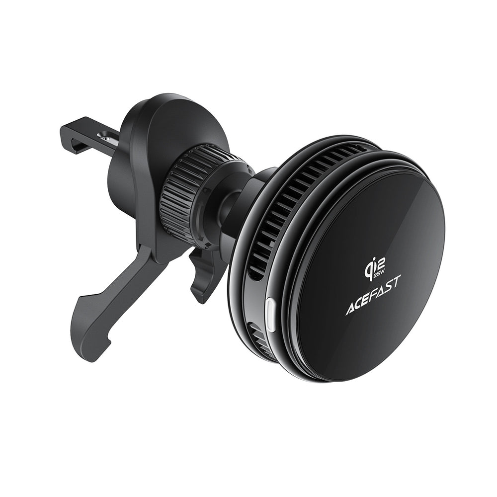 Acefast D66 Magnetic Car Air Vent Mount with Qi2 25W Wireless Charging and Cooling - Black_1
