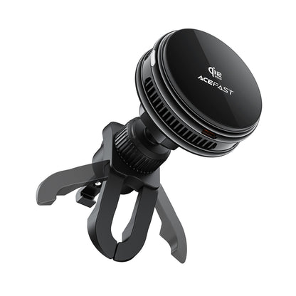 Acefast D66 Magnetic Car Air Vent Mount with Qi2 25W Wireless Charging and Cooling - Black_3