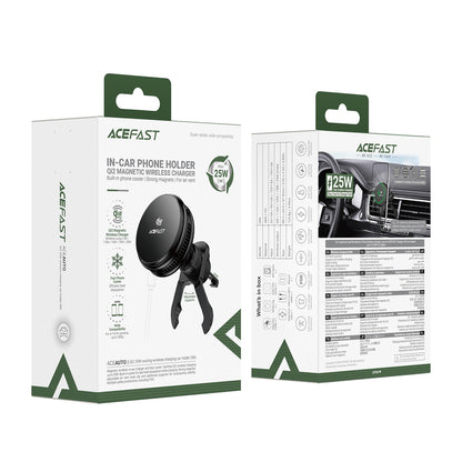 Acefast D66 Magnetic Car Air Vent Mount with Qi2 25W Wireless Charging and Cooling - Black_7
