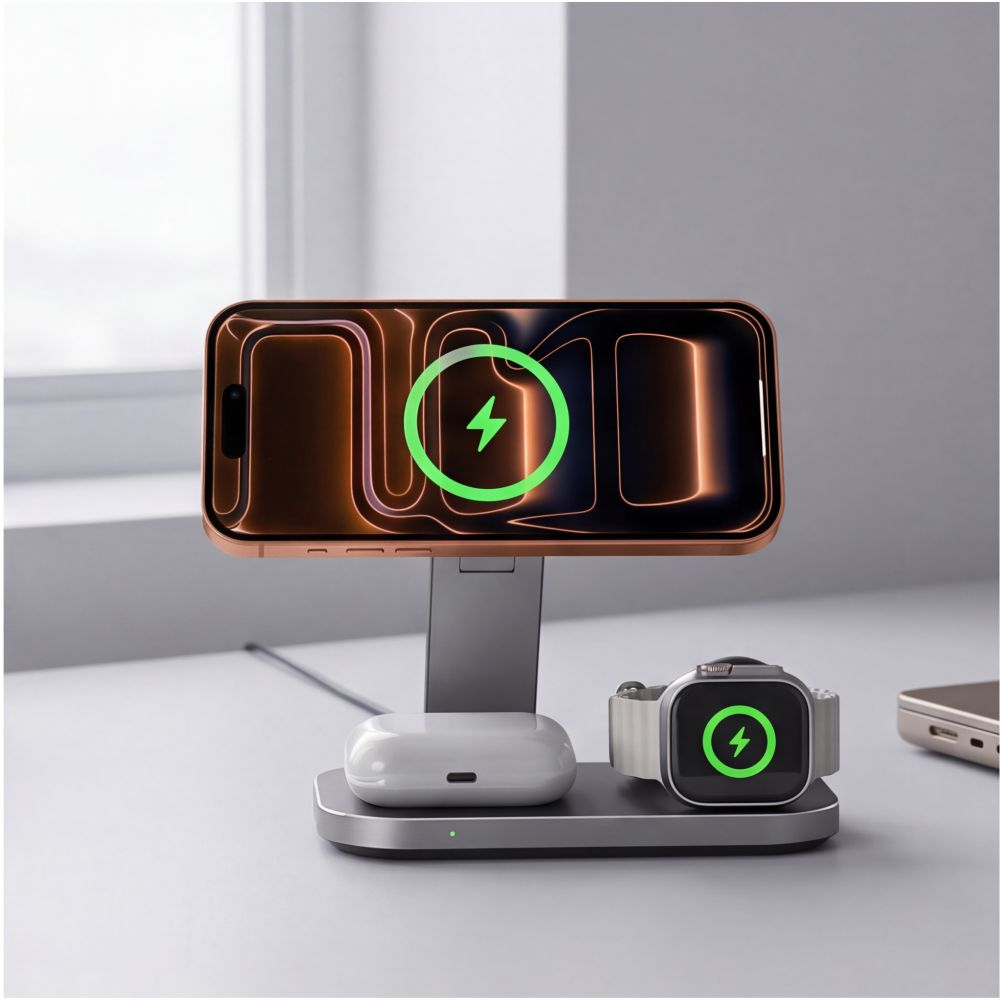 Tech-Protect A52 3in1 MagSafe 25W QI2.2 Wireless Charger - Black_9
