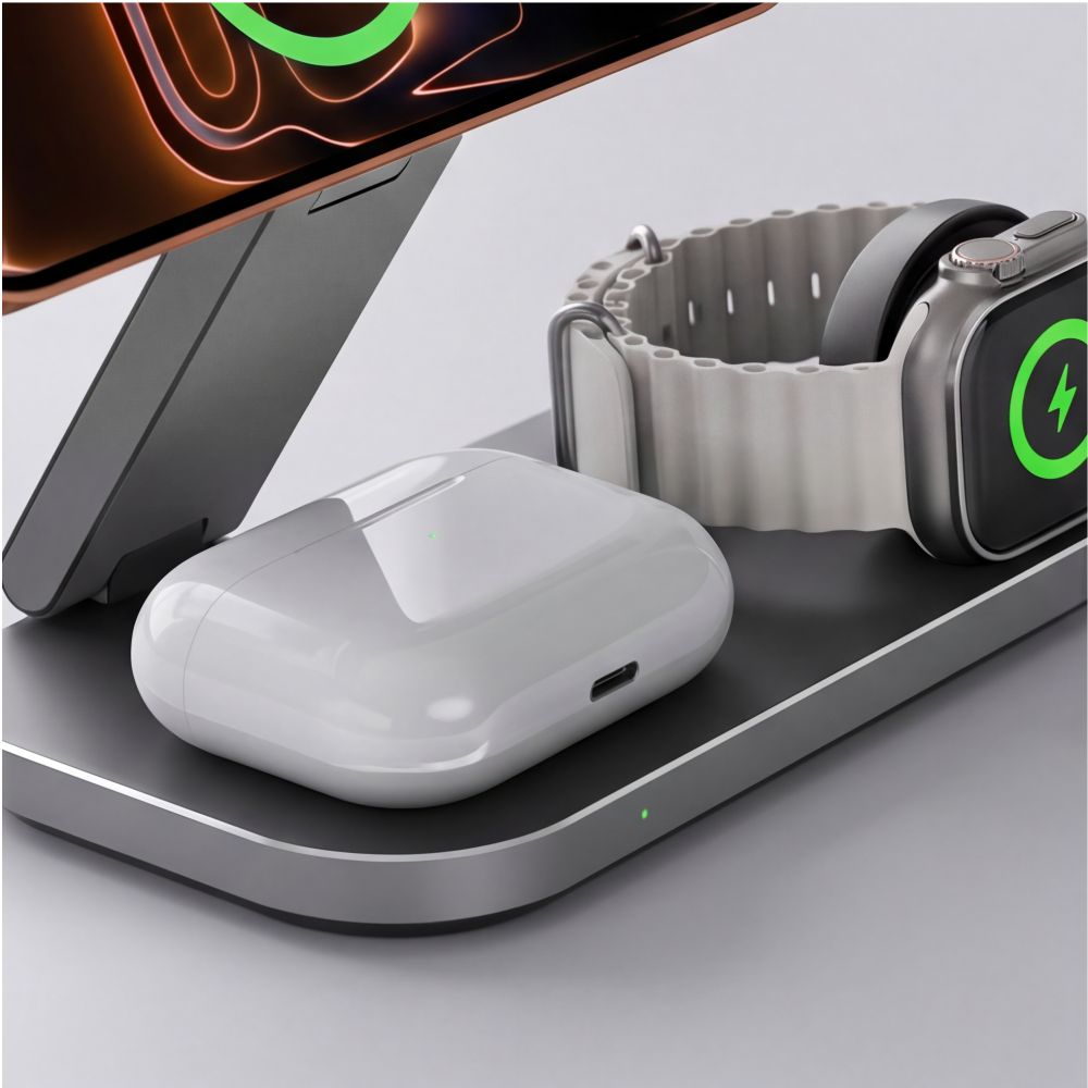 Tech-Protect A52 3in1 MagSafe 25W QI2.2 Wireless Charger - Black_8
