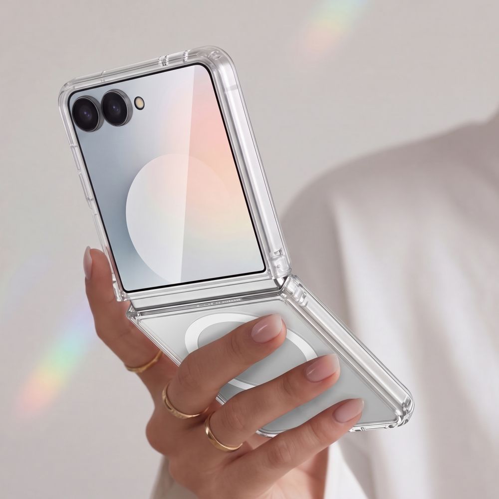 Tech-Protect FlexAir Hybrid MagSafe Case for Samsung Galaxy Z Flip 8 - Transparent_4