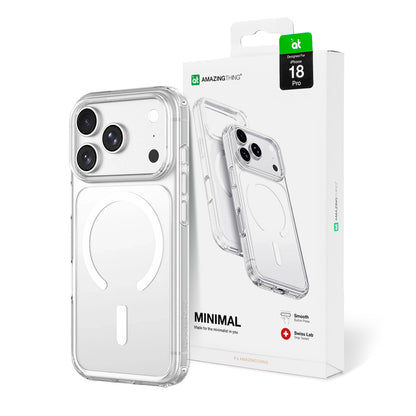 AmazingThing Minimal Mag Drop Proof Case 3 Lens for iPhone 18 Pro with Lanyard Mount, MagSafe Compatible - Clear_0