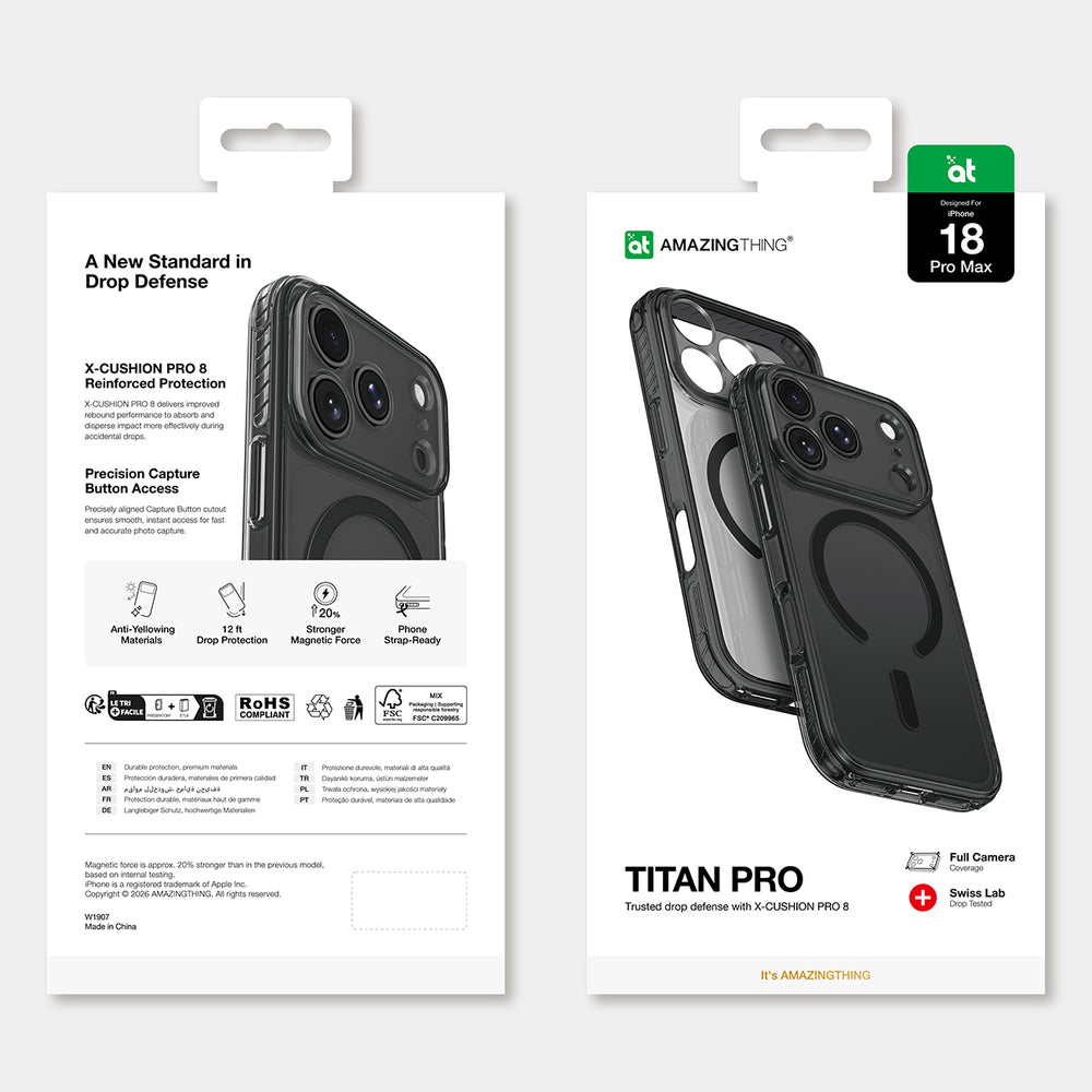 AmazingThing Titan Pro Lens Case for iPhone 18 Pro Max with Camera Cover and Lanyard Mount, Compatible with MagSafe - Black_7