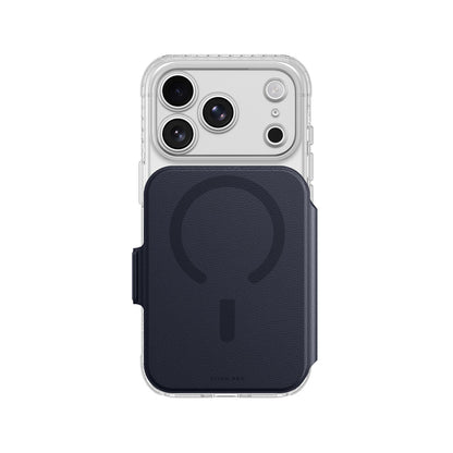 AmazingThing Titan Pro Lens Flip Set Case for iPhone 18 Pro Max with Wallet, MagSafe Compatible - Navy Blue_0