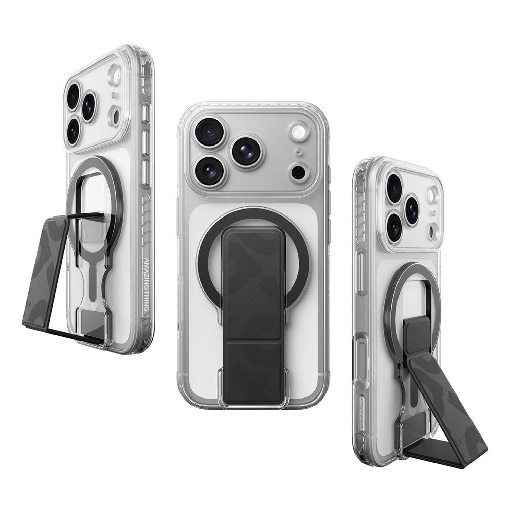 AmazingThing Titan Pro Lens Stand Set for iPhone 18 Pro with Magnetic Holder and Stand, Compatible with MagSafe - Transparent_10