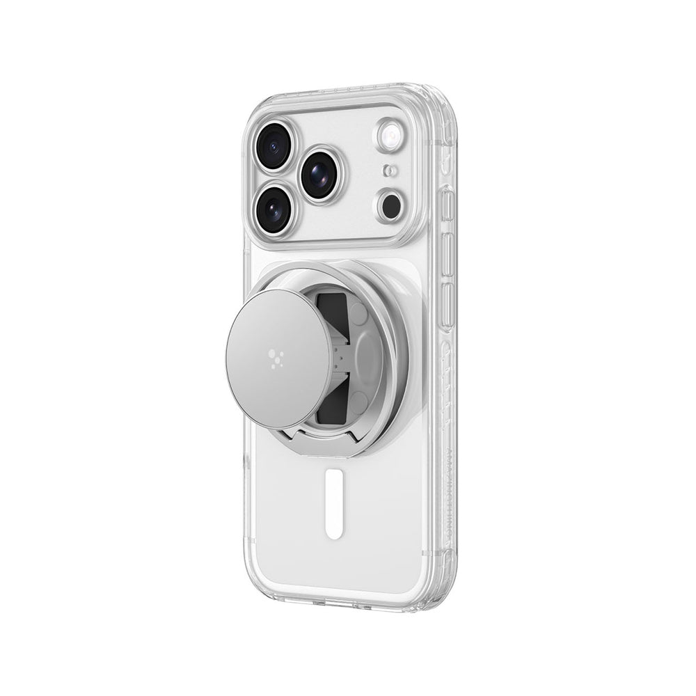 AmazingThing Titan Pro Pop Lens Case for iPhone 18 Pro Max with Camera Cover, Grip and Stand, MagSafe Compatible - Clear/White_4