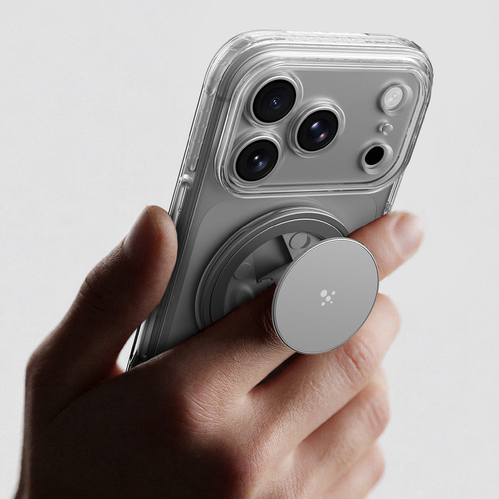 AmazingThing Titan Pro Pop Lens Case for iPhone 18 Pro Max with Camera Cover, Grip and Stand, MagSafe Compatible - Clear/White_9
