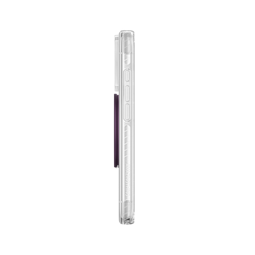 AmazingThing Titan Pro Pop Lens Case for iPhone 18 Pro Max with Camera Cover, Grip and Stand, MagSafe Compatible - Clear/Purple_2