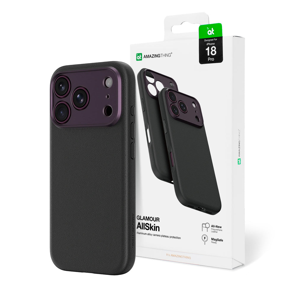 AmazingThing Glamour AllSkin iPhone 18 Pro Case with Camera Cover, MagSafe Compatible - Purple_0