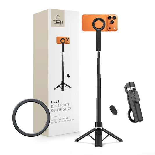 Tech-Protect L11S MagSafe selfie stick - black_0