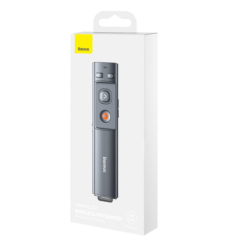 Baseus Orange Dot wireless laser pointer for presentations - gray (with battery)_16