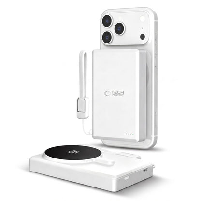 TECH-PROTECT PB40 LIFEMAG MAGSAFE POWER BANK 10000MAH 25W QI2.2 WHITE/SILVER_1