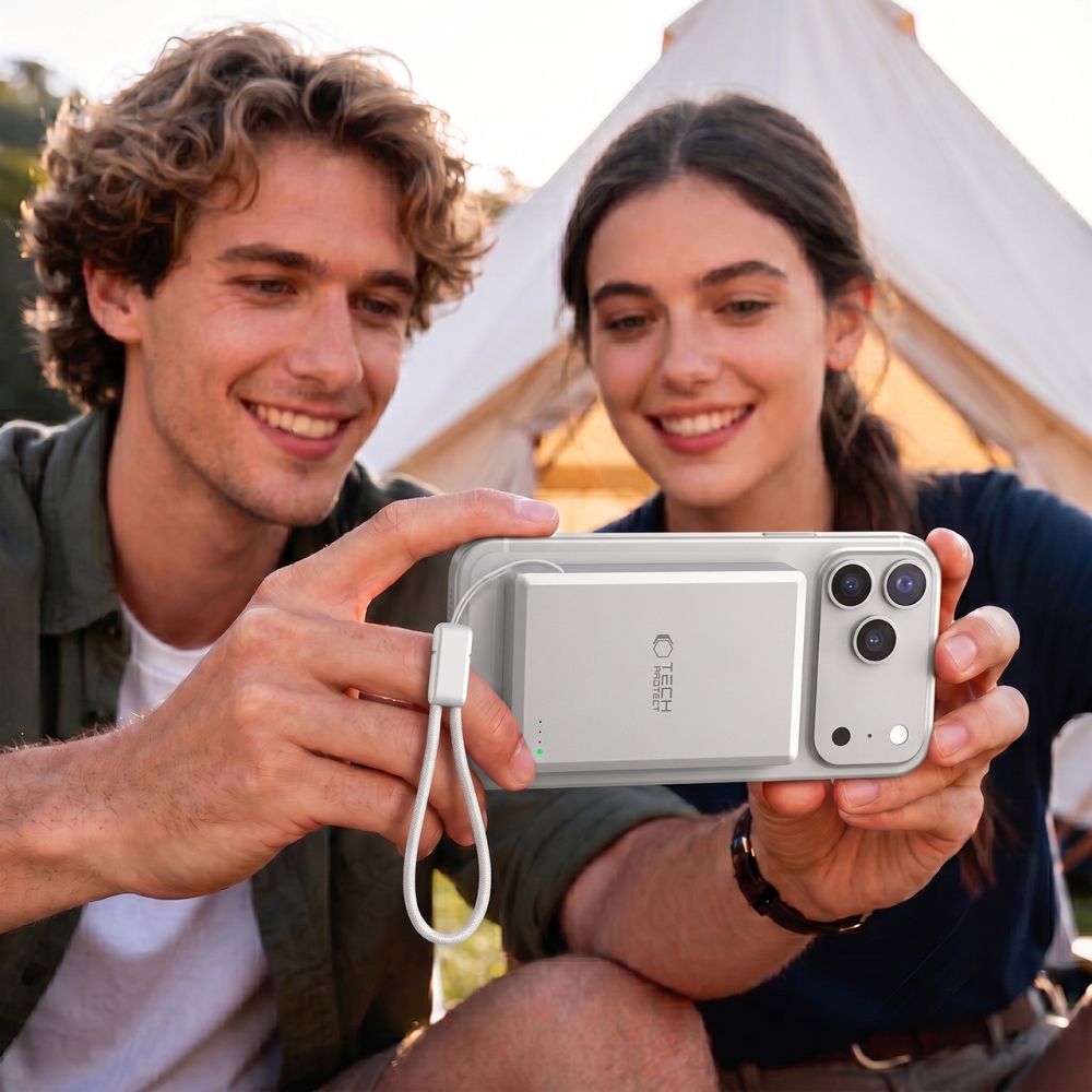 TECH-PROTECT PB40 LIFEMAG MAGSAFE POWER BANK 10000MAH 25W QI2.2 WHITE/SILVER_4