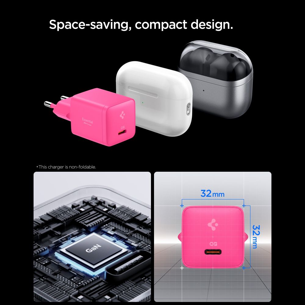 Spigen Essential EE301EU 1-Port 30W Wall Charger - Pink_3