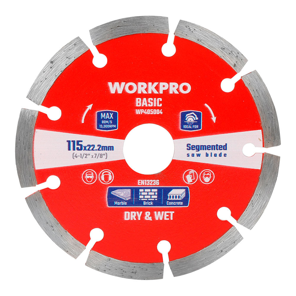 Disco de corte diamantado, dente segmentado, bÃ¡sico, Ã¸115 x 22,2 x 7 mm_0