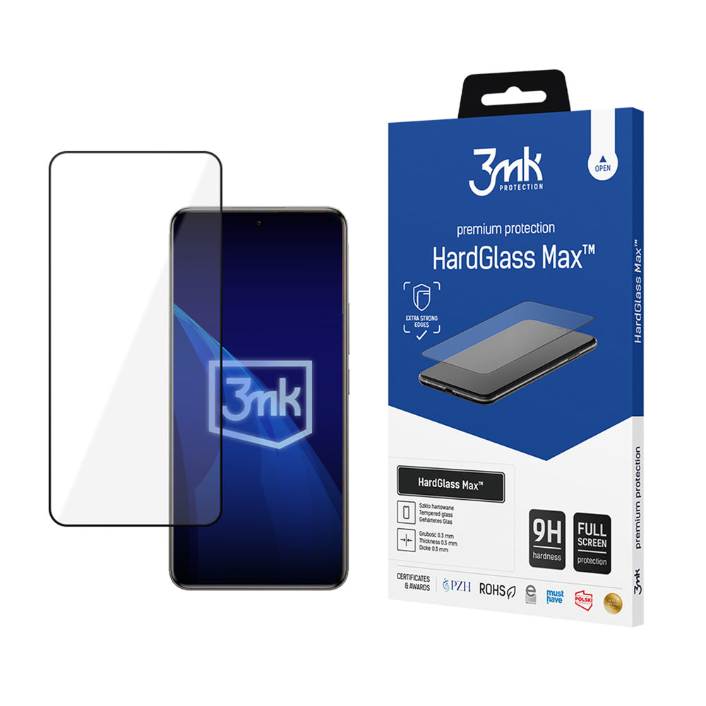 Szkło hartowane 3mk HardGlass Black na Xiaomi Redmi Note 15 Pro 4G_0