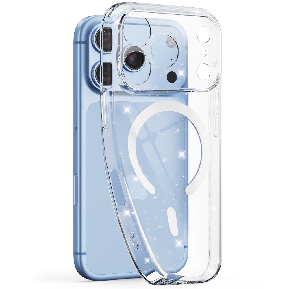 Tech-Protect FlexAir MagSafe iPhone 17 Pro / 18 Pro Case - Clear Glitter_8