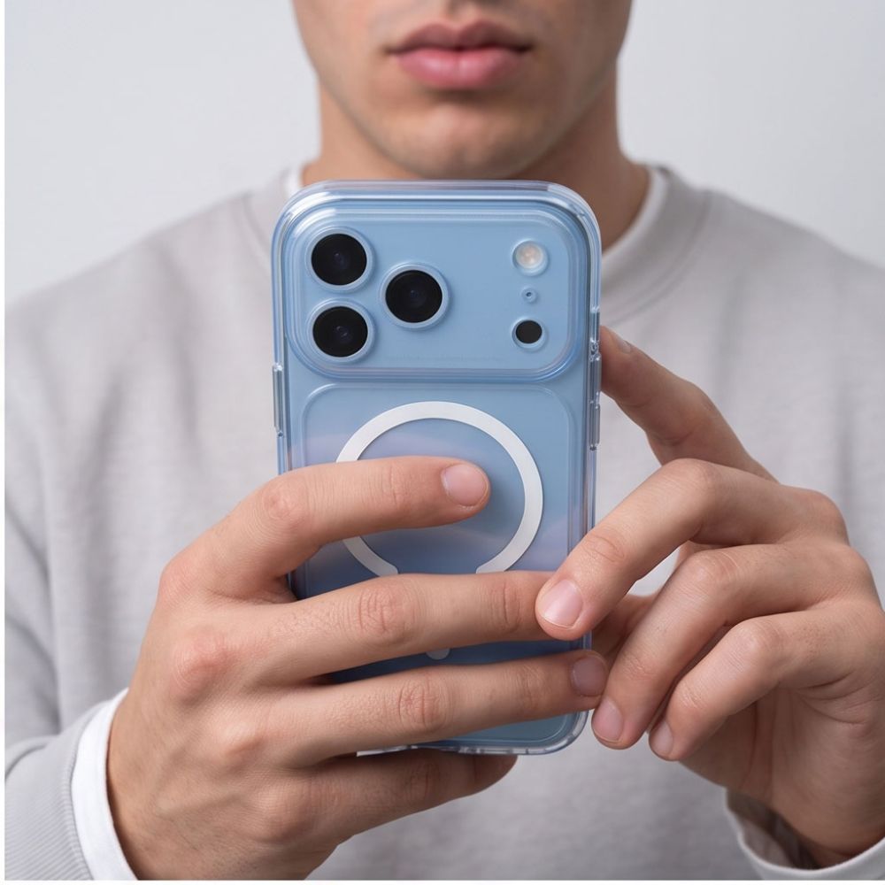 Tech-Protect MagPeak MagSafe CC Case for iPhone 18 Pro / 17 Pro - Clear_5