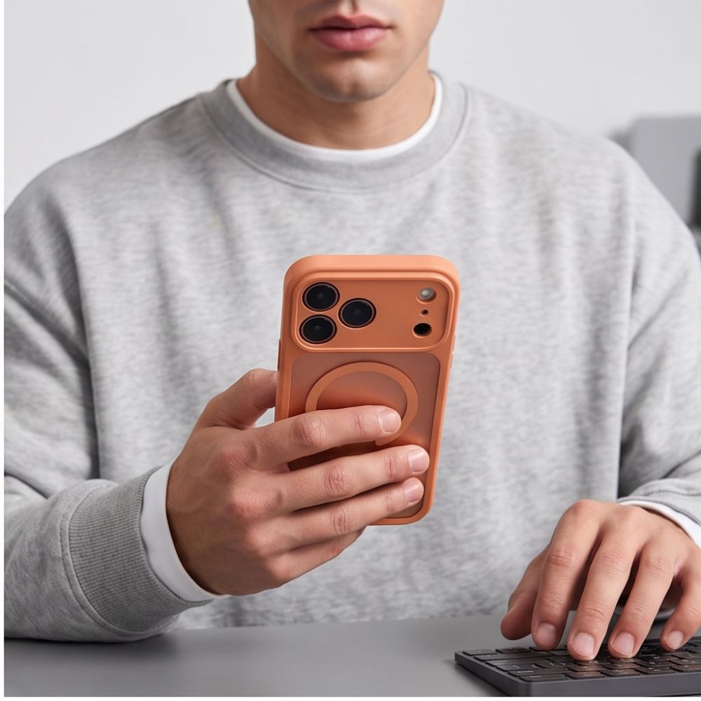Tech-Protect BasicMag MagSafe case for iPhone 17 Pro / 18 Pro - matte orange_4