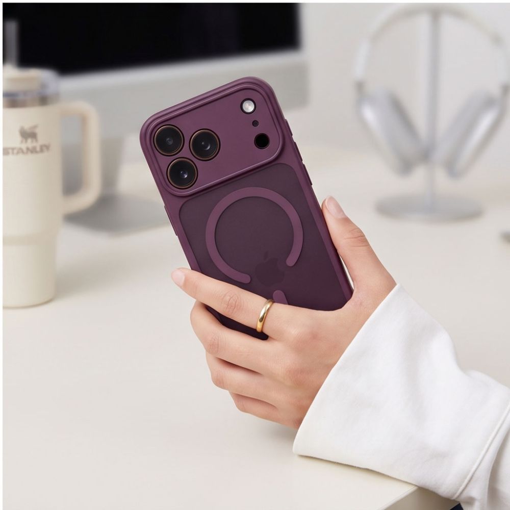 Tech-Protect BasicMag MagSafe Case for iPhone 17 Pro / 18 Pro - Burgundy Matte_7