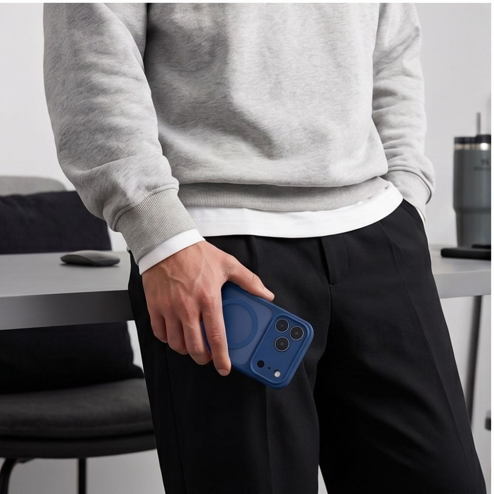 Tech-Protect BasicMag MagSafe Case for iPhone 17 Pro / 18 Pro - Dark Blue Matte_6