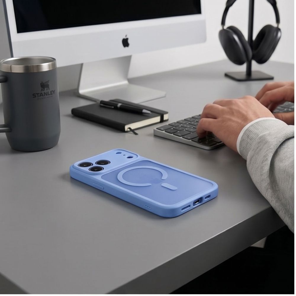 Tech-Protect BasicMag MagSafe case for iPhone 17 Pro / 18 Pro - light blue matte_3