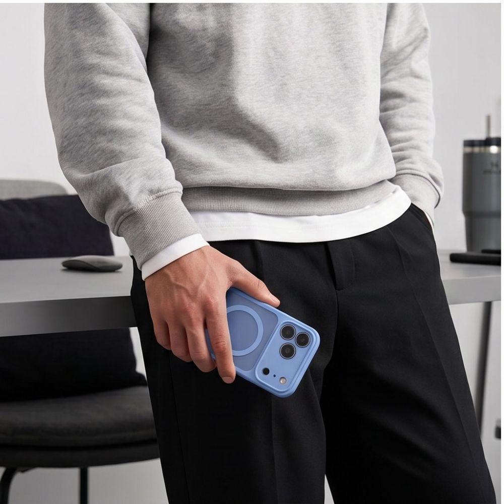 Tech-Protect BasicMag MagSafe case for iPhone 17 Pro / 18 Pro - light blue matte_5