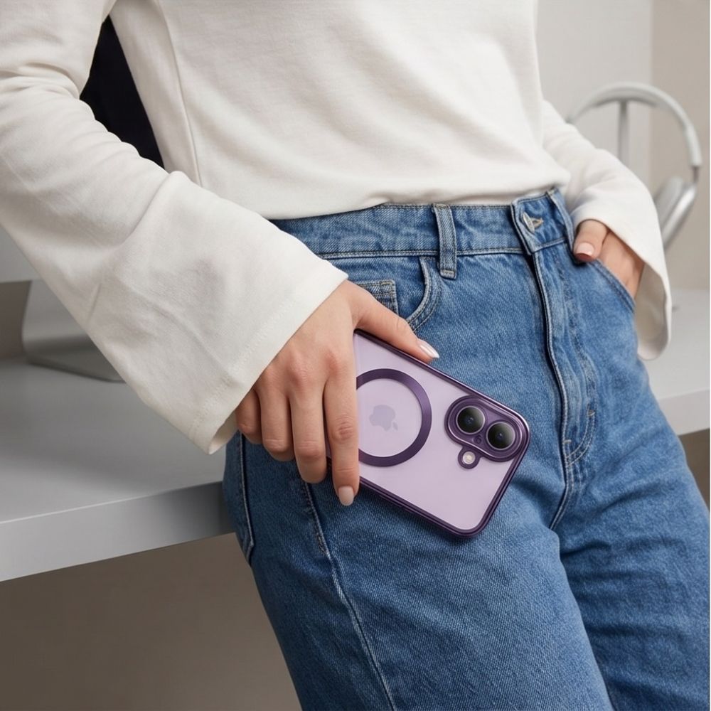 Tech-Protect MagFlex Case for iPhone 17 - Transparent Purple_6