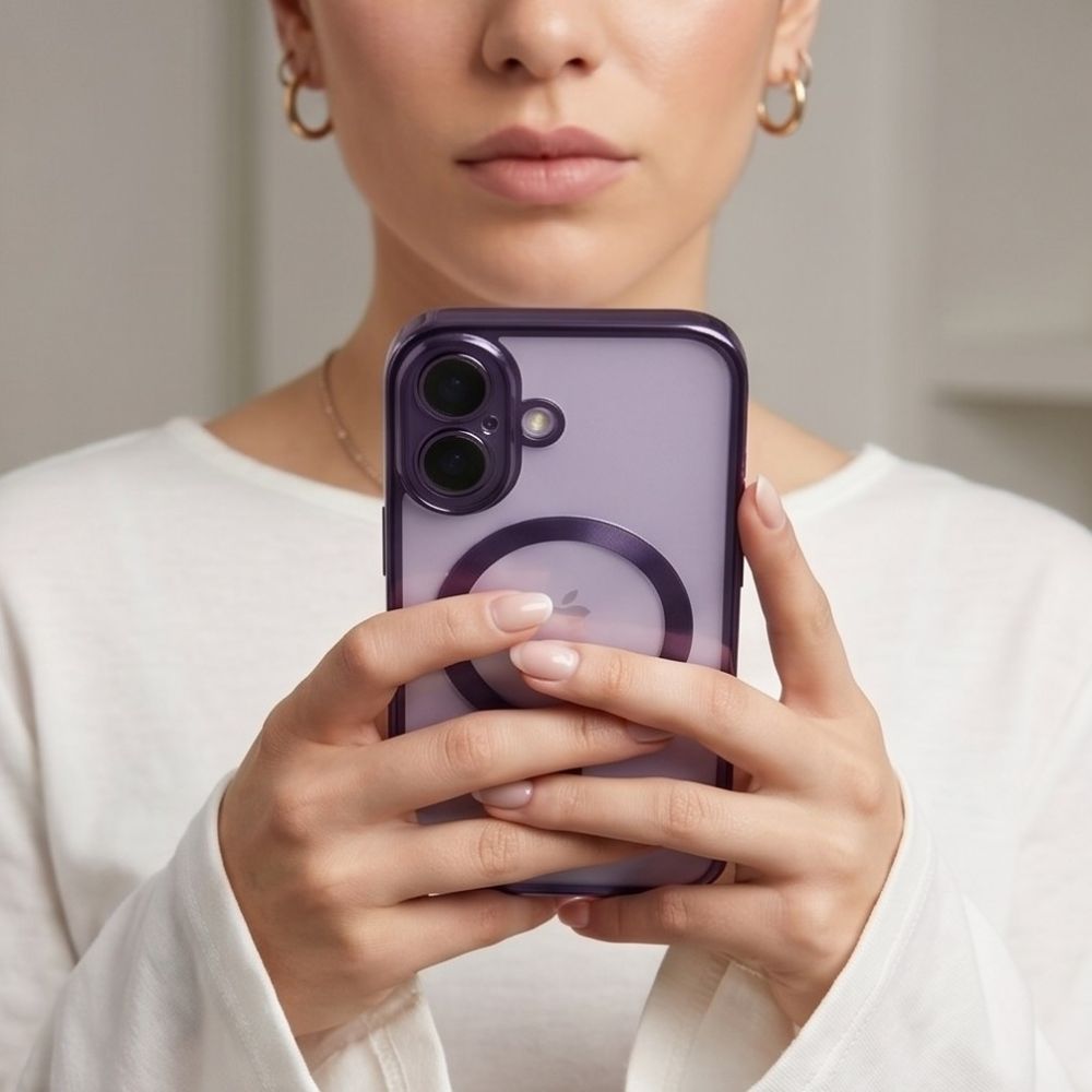 Tech-Protect MagFlex Case for iPhone 17 - Transparent Purple_7