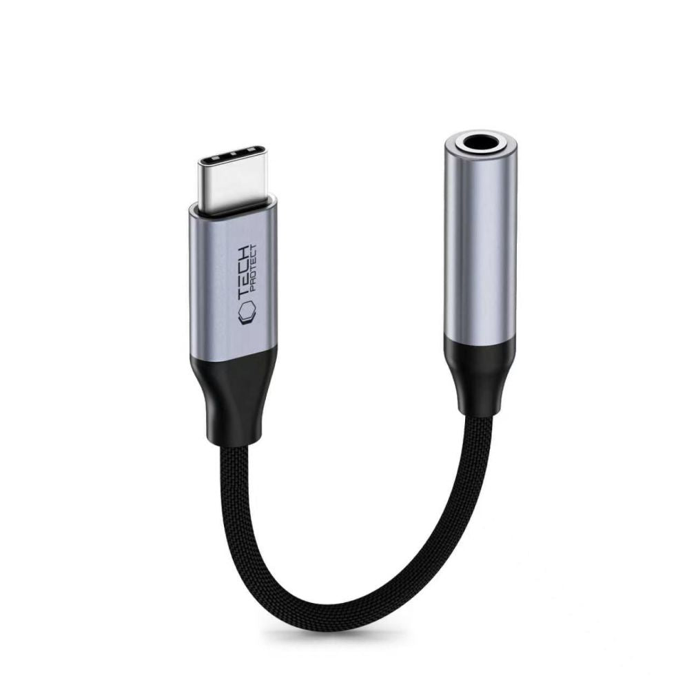 Tech-Protect Ultraboost USB-C to Mini Jack 3.5mm DAC adapter - dark gray_1