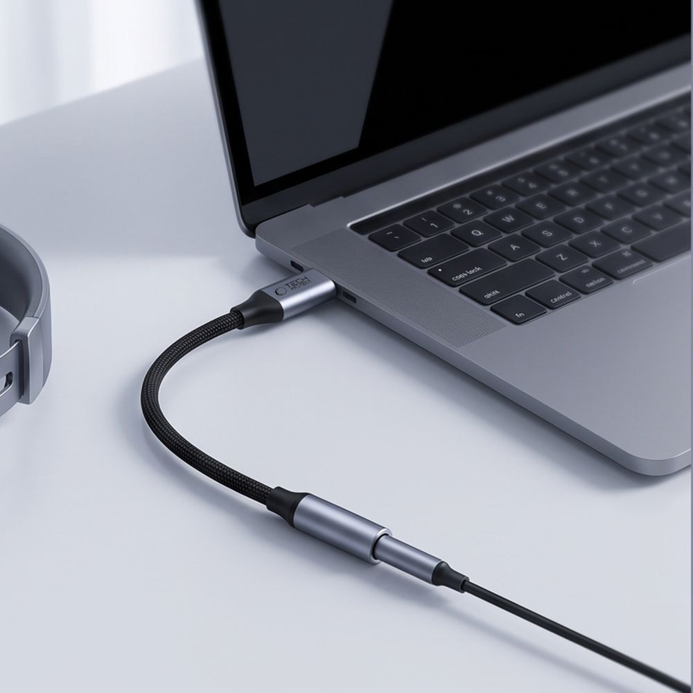 Tech-Protect Ultraboost USB-C to Mini Jack 3.5mm DAC adapter - dark gray_8