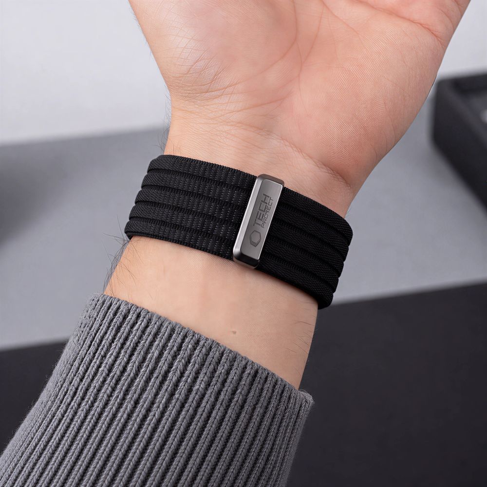 Tech-Protect Nylon Sport Strap for Apple Watch 44 / 45 / 46 / 49 mm - Black_5