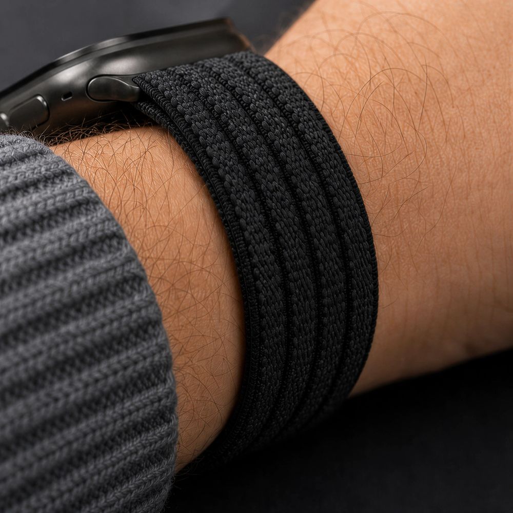 Tech-Protect Nylon Sport Strap for Apple Watch 44 / 45 / 46 / 49 mm - Black_7