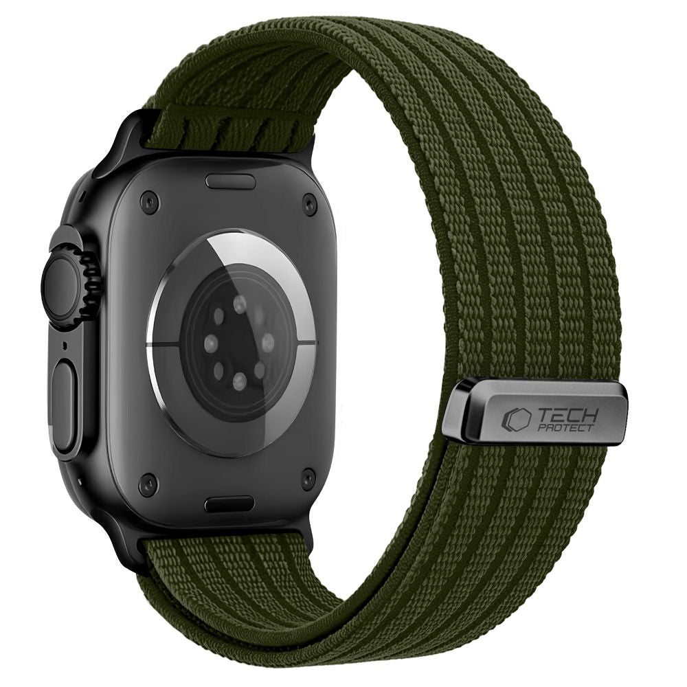 Tech-Protect Nylon Sport Band for Apple Watch 44 / 45 / 46 / 49 mm - Dark Green_1